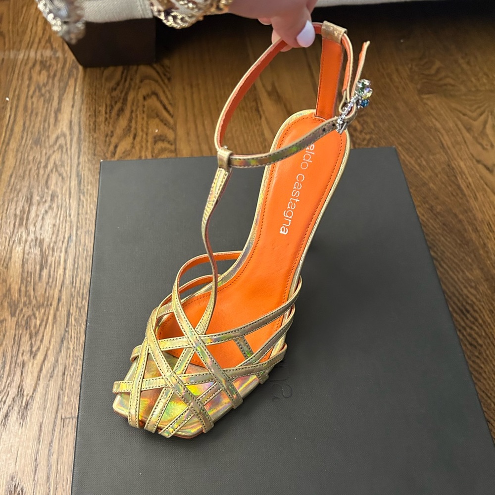 NWT Aldo Castagna Metallic Heels - Lidia Sandals